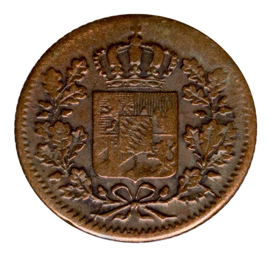 1 fenig 1855 Maksymilian II Niemcy Bawaria