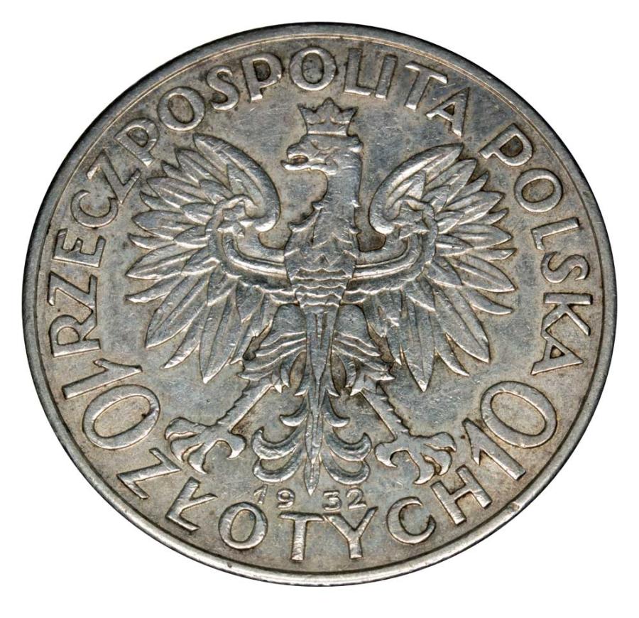10 zlotych 1932 Polska Londyn Glowa kobiety