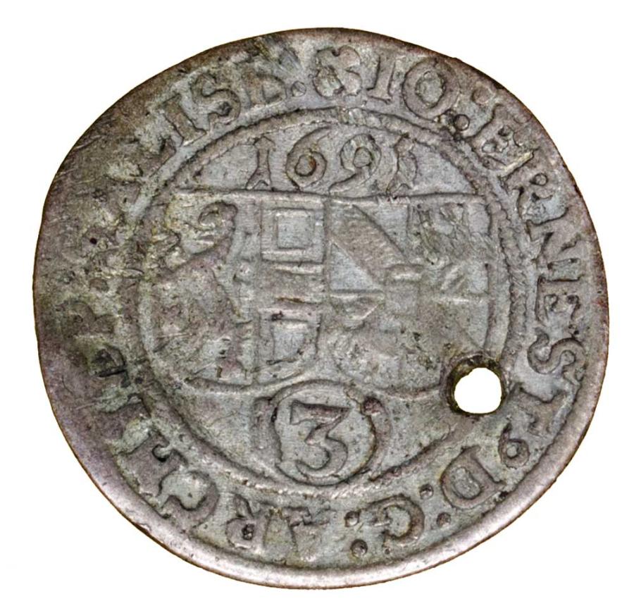 3 krajcary 1691 Jan Ernst von Thun Austria Arcybiskupstwo Salzburg
