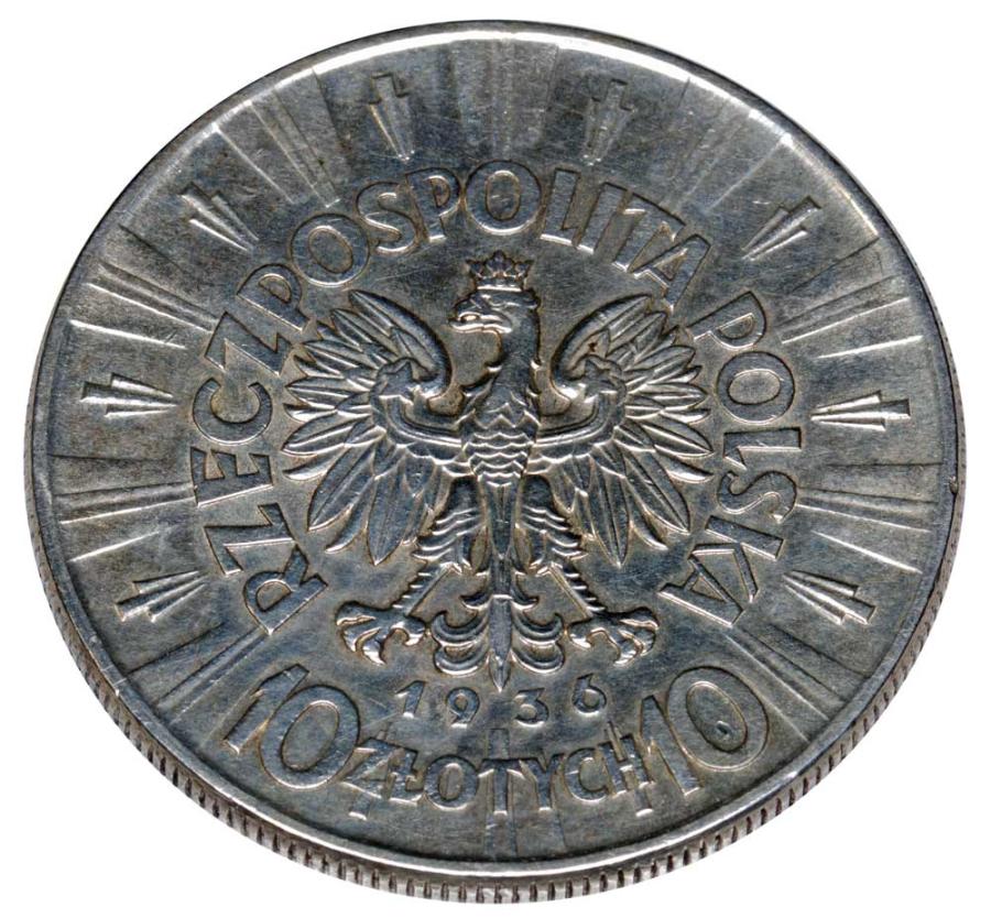 10 zlotych 1936 II RP Warszawa Jуzef Pilsudski