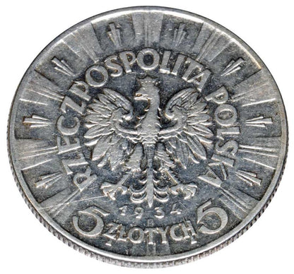 5 zlotych 1934 II RP Warszawa Jуzef Pilsudski