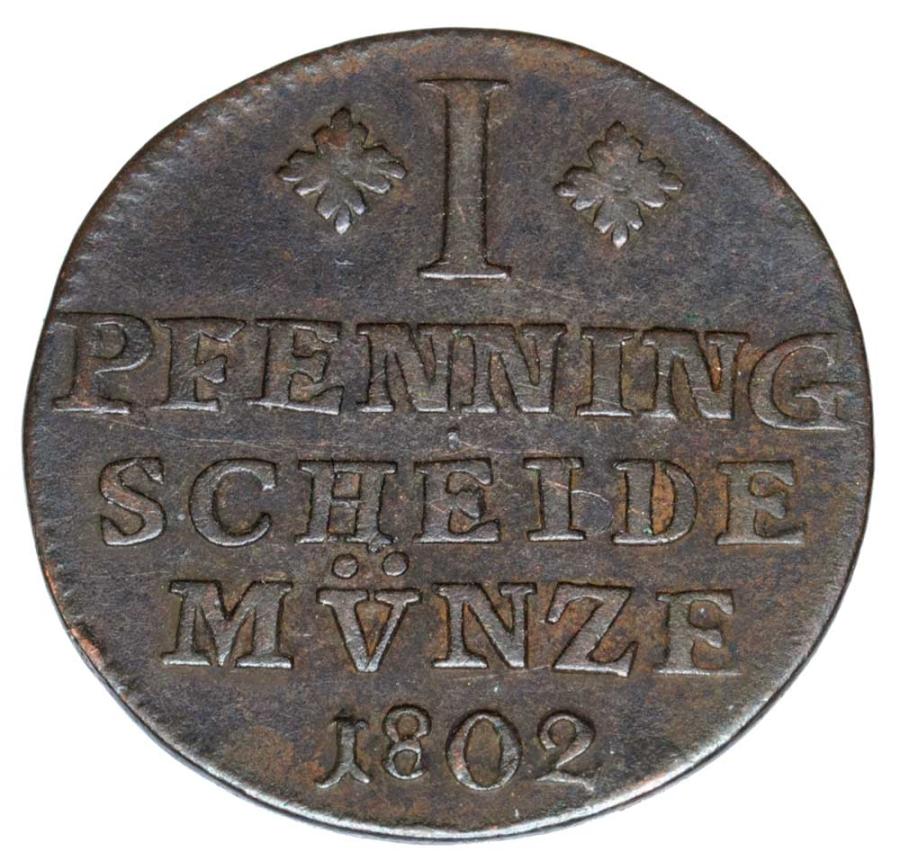 1 fenig 1802 Karol Wilhelm Niemcy Brunszwik Wolfenbьttel