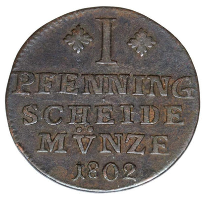 1 fenig 1802 Karol Wilhelm Niemcy Brunszwik Wolfenbьttel