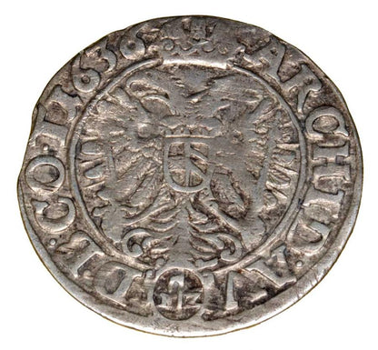 3 krajcary 1636 Ferdynand III Habsburg Slask Wroclaw