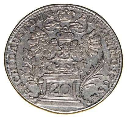 20 krajcarуw 1765 Maria Teresa Habsburg Austria Praga