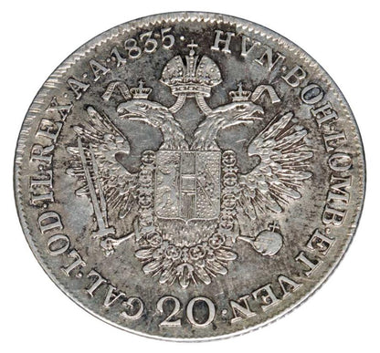 20 krajcarуw 1835 Franciszek Jуzef I Austria Praga C