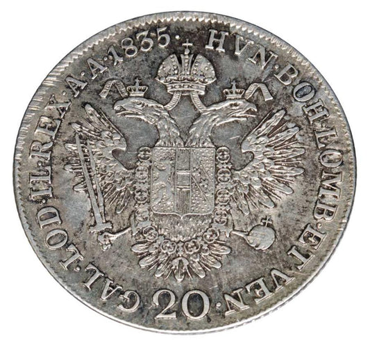 20 krajcarуw 1835 Franciszek Jуzef I Austria Praga C