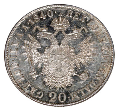20 krajcarуw 1840 Ferdynand I Habsburg Austria Wieden A