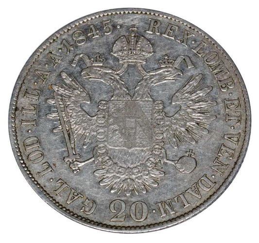 20 krajcarуw 1845 Ferdynand I Habsburg Austria Praga C